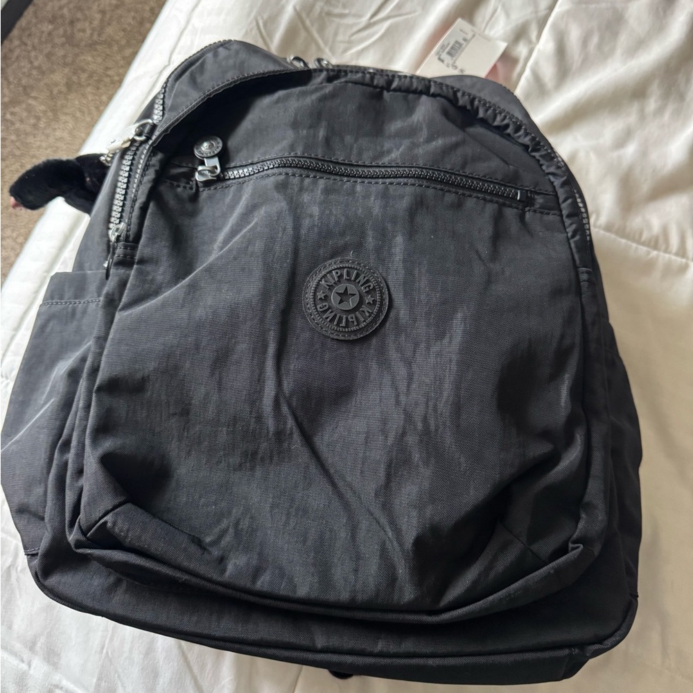 🆕 🎒 Kipling Backpack Black medium 🎒 - Picture 5 of 12